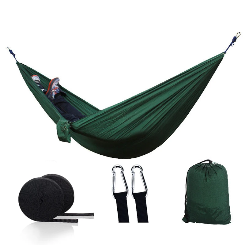 Hiking Camping Hammock Portable Nylon Safety Parachute Hamac Outdoor Hammock Double Person Leisure Hamak Outdoor Furniture classic Outdoor Furniture