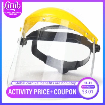 

Anti-smoke and saliva virus dust mask transparent PVC safety mask screen spare visor head facial respiratory protection