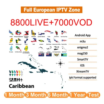 

IPTV Subscription Montserrat Guadeloupe Martinique Netherlands Antilles Aruba For Smart TV Box PC Phone Enigma2 M3U Mag