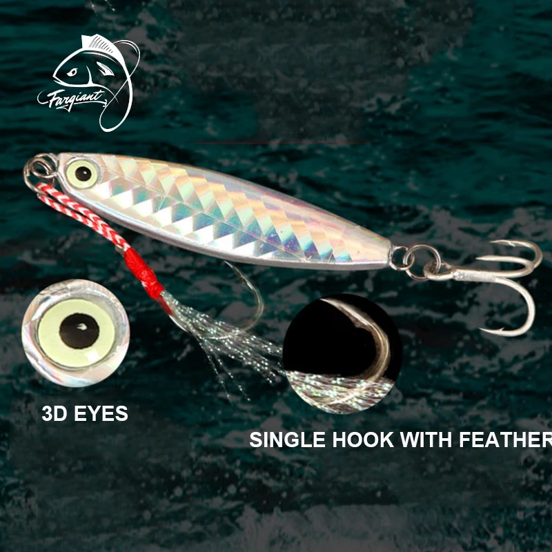 Fargiant Spoon Fishing Lures Metal Jig Shads Sequin Light Shad Lure Bait Wobbler Spinners For Sea Fishing Topwater Pesca Isca