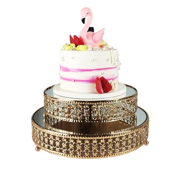 

Multi-layer fruit plate mirror lace cake stand fruit plate gold color