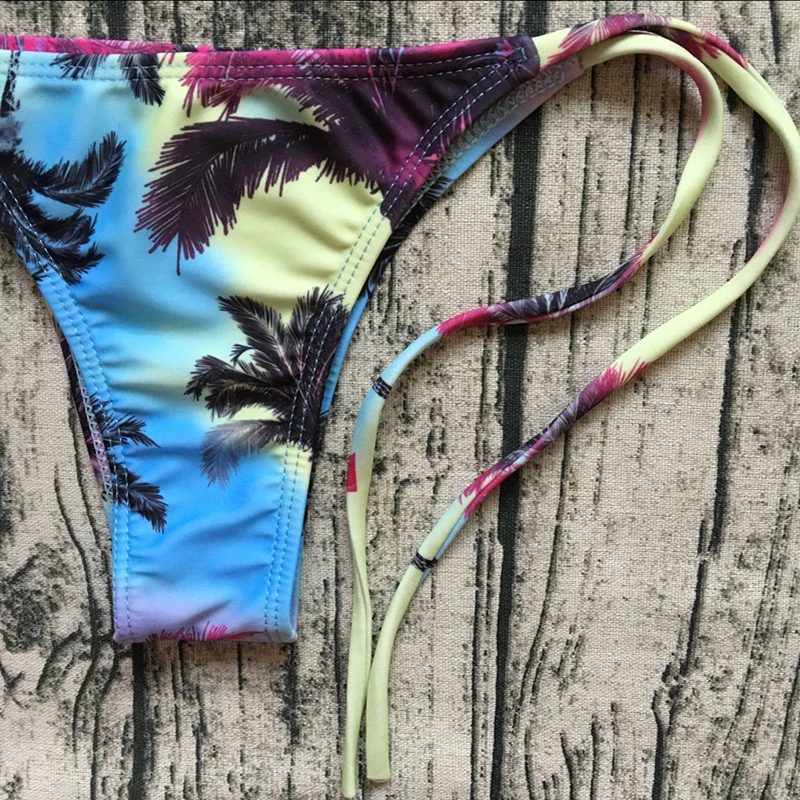 Floral Bikinis Women Swimsuit Printed Swimwear Female Bikinis Set Women Triangle Swimsuit Backless Female Swimwear Women Biquini