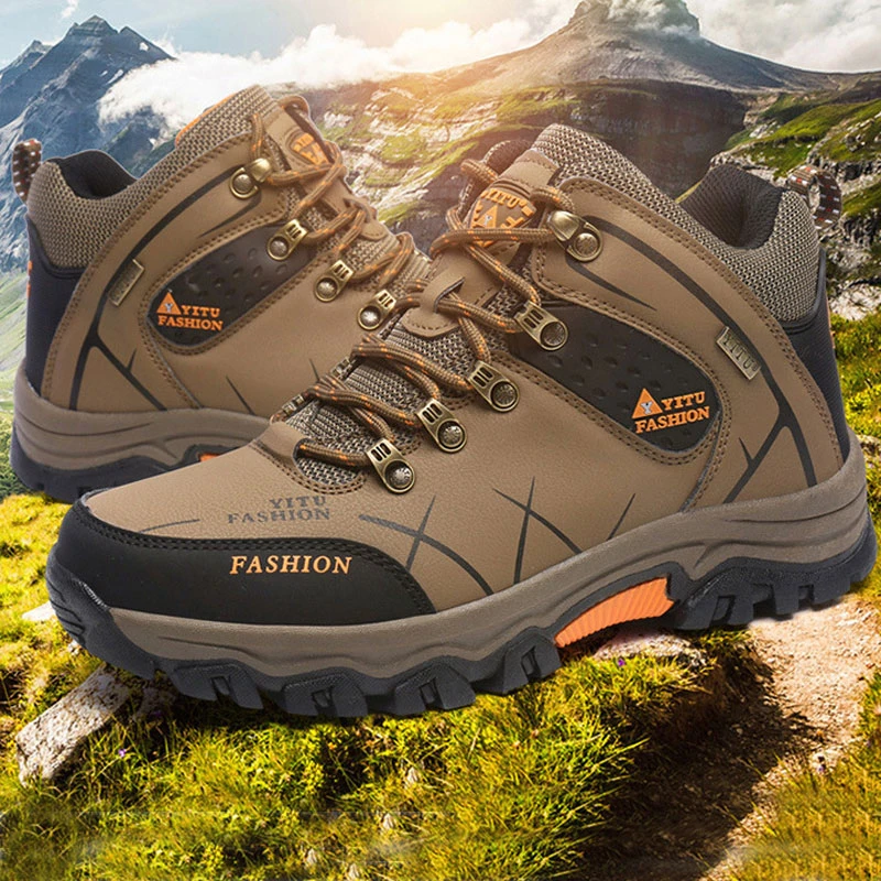 leather trekking shoes