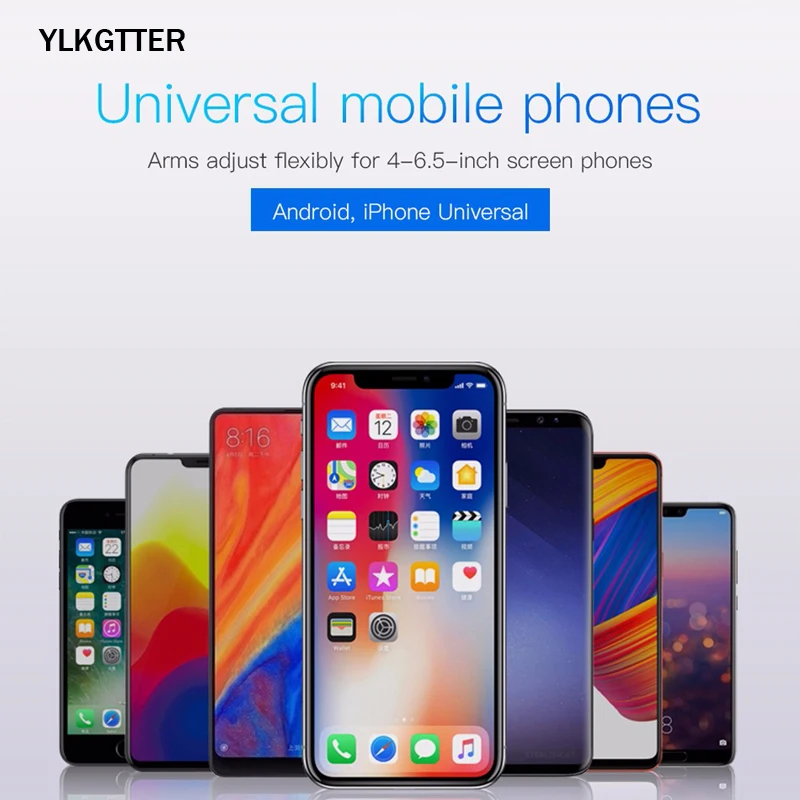 YLKGTTER автомобильное зарядное устройство для телефона для iPhone XR/8/8 PLUS XiaoMI 8/Note10 Беспроводная зарядка навигация автомобильное зарядное устройство держатель крепление вентиляционное отверстие