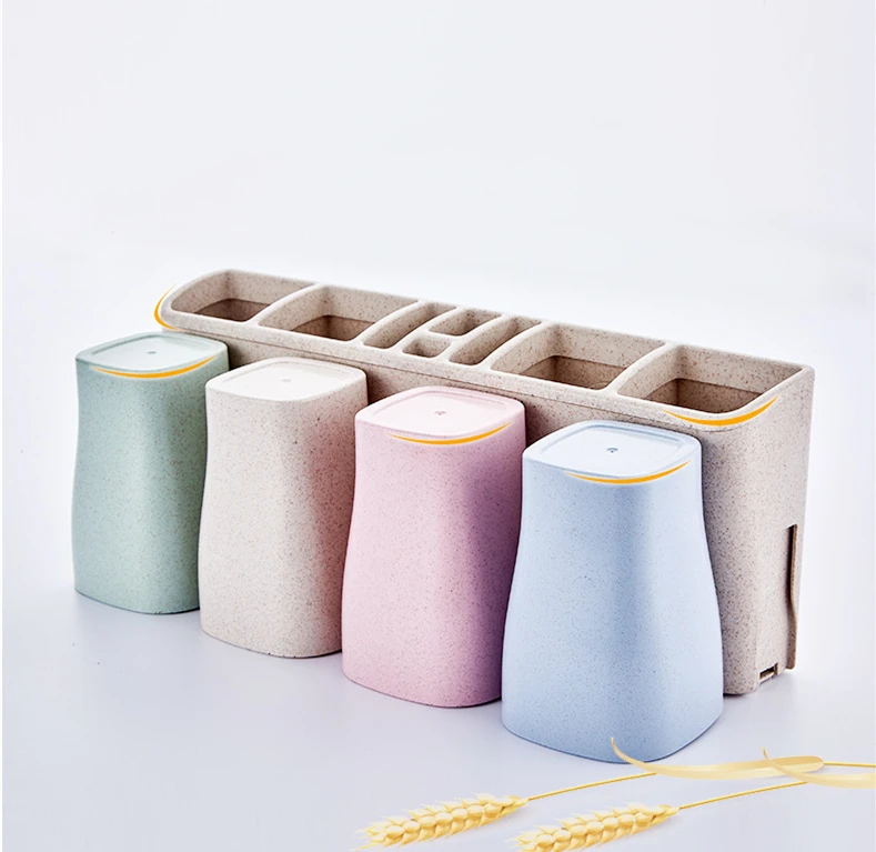 Toothpaste Toothbrush Holder Multi-functional Storage Save Space Convenient Bathroom Accessories Automatic Toothpaste Dispenser