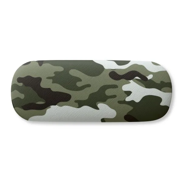 

Camouflage Line Art Grain Illustration Pattern Glasses Case Eyeglasses Clam Shell Holder Storage Box