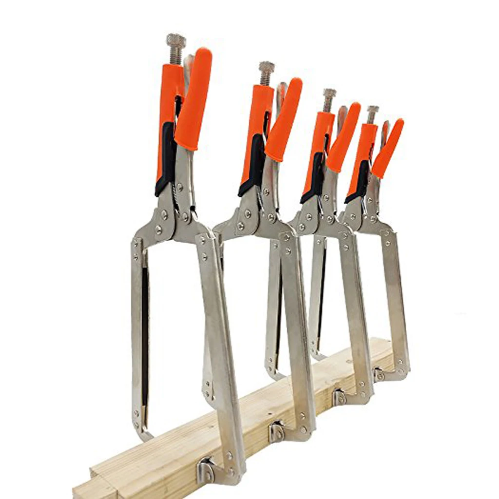 Multi Pincers C Clamp Vise Grip 6'' 9'' 11'' 14'' Locking C-Clamp Tongs with Regular Tips High Carbon Steel 4 Size Options