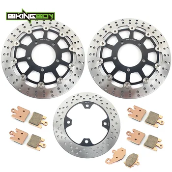 

BIKINGBOY For Kawasaki Ninja ZX6R 636 ZX6RR 2003 2004 ZX-6R 636 ZX-6RR Front Rear Brake Discs Rotors Disks Pads Motorcycle