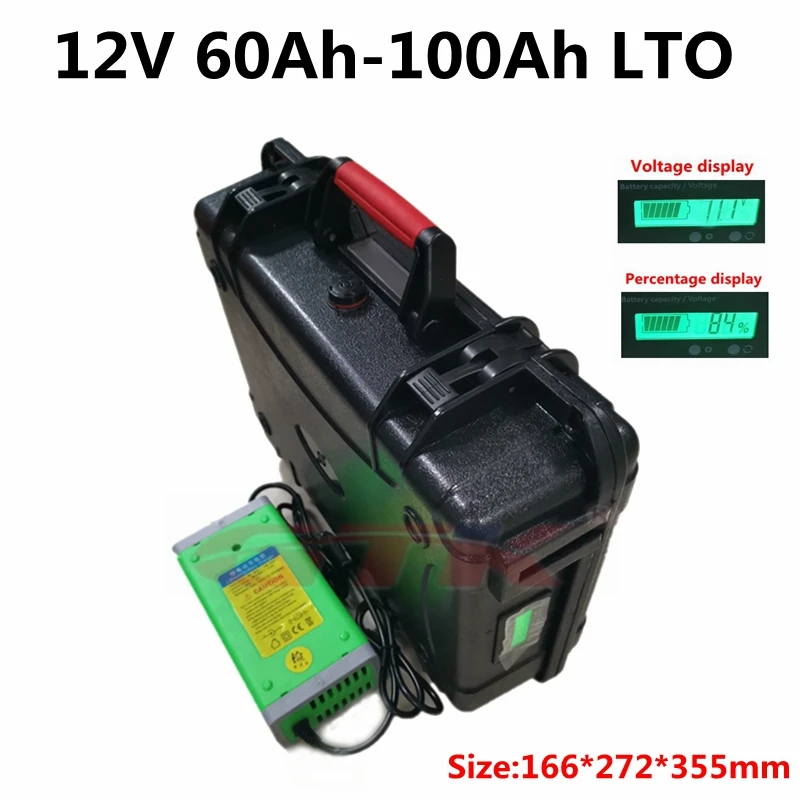 Водонепроницаемый литиевый титановый аккумулятор LTO 12 В 60 А · ч 70 80 с BMS для мотора
