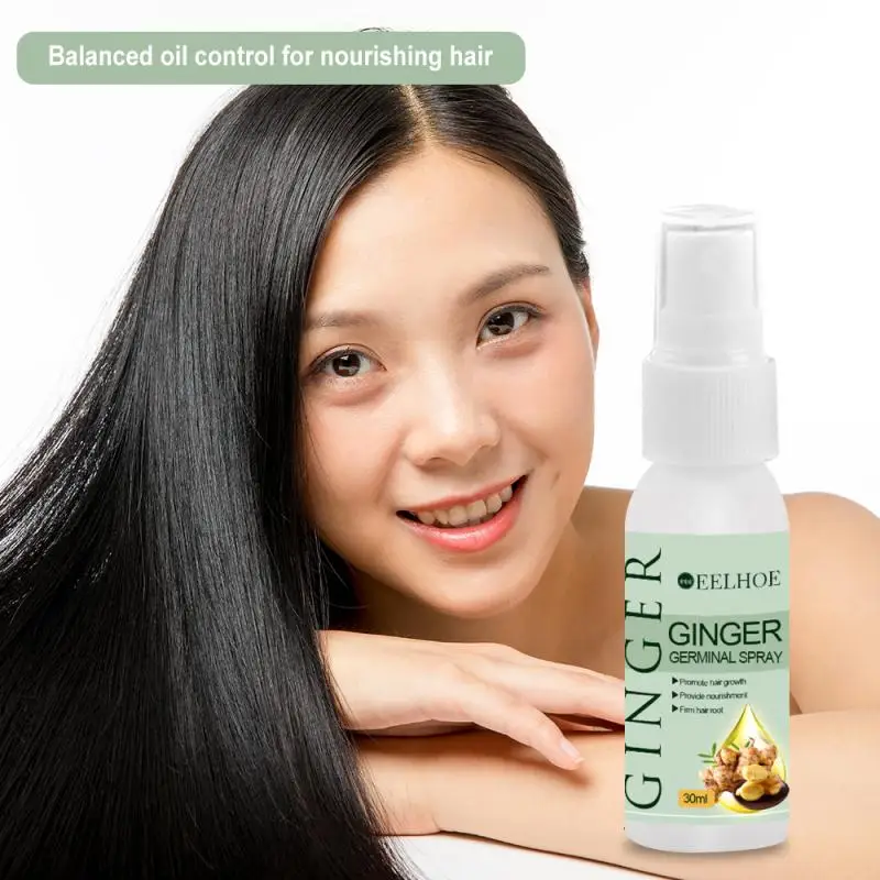 Spray para el crecimiento rápido del cabello para hombres, líquido para el tratamiento del crecimiento del cabello de jengibre, 30ML, TSLM1, 1 ud.