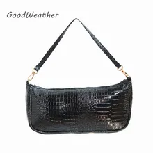 Маленькая женская сумка модные сумки с крокодиловым принтом женская лакированная кожаная сумочка дизайнерская черные кожаные сумки для женщин