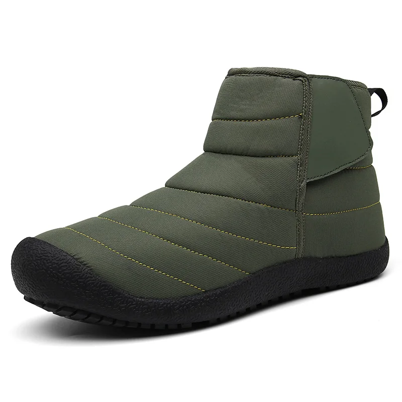 Обувь мужские зимние теплые с мехом плюшевые кожаные повседневные Высококачественные ботильоны женские мужские зимние ботинки# XW1921 - Цвет: green
