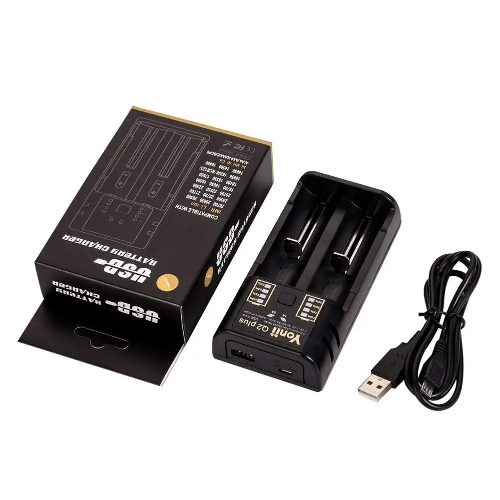 Q2plus 18650 литиевая батарея зарядное устройство NiMH AA Smart 3.7V21700 двойной слот с выходом