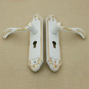 

Classic Door Lock European Style Retro Bedroom Door Handle Lock Interior Anti-theft Alloy Room Safety Door Lock