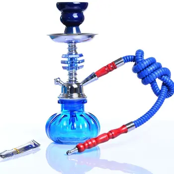 

Portable Travel Hookah Small Shisha Pipe Set Nargile Chicha with Narguile Hose Bowl Tongs Charcoal Tray Shisha Accessories