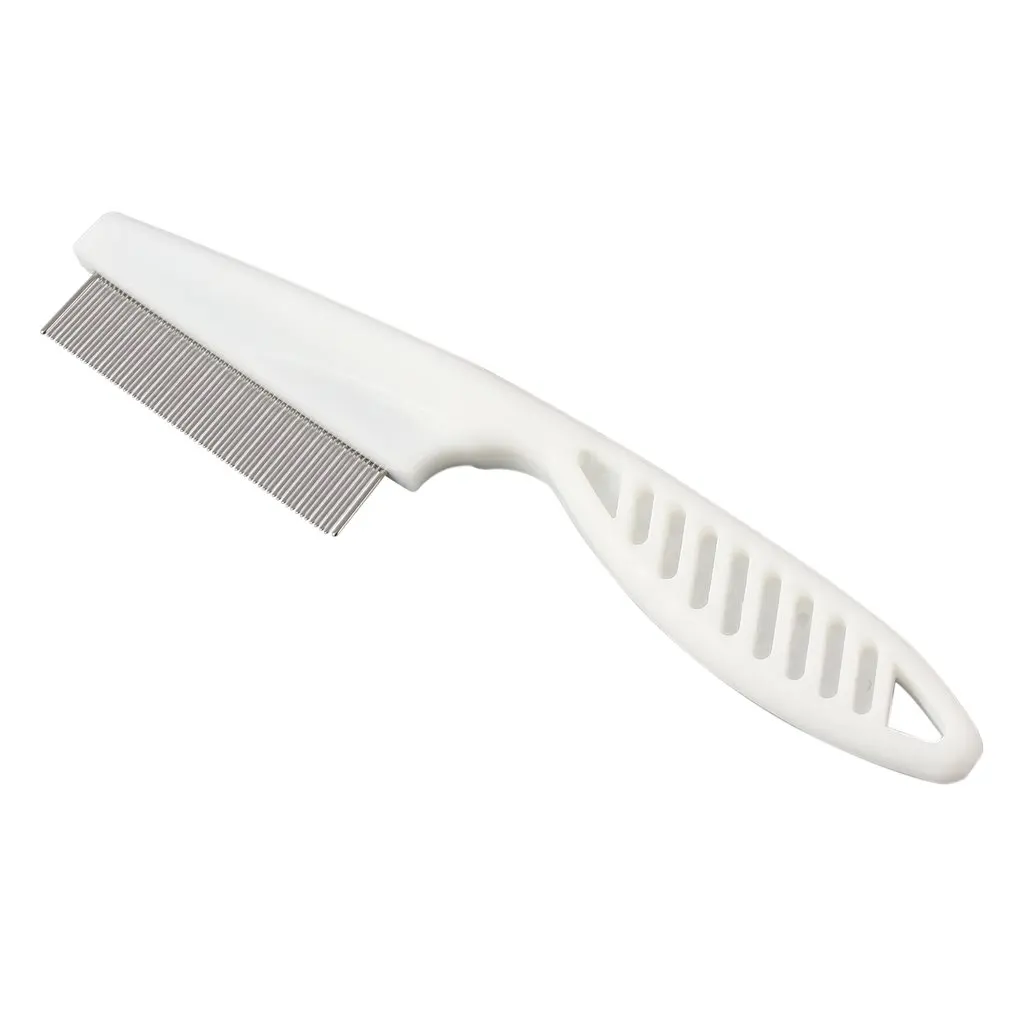 1pcs Comb Pet Dog Hair Flea Comb Stainless Pin Grooming Brush Comb For