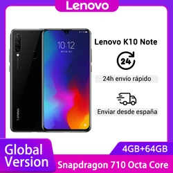 Глобальная версия Lenovo K10 Примечание (Z6 Lite) смартфон 6 ГБ 128 Snapdragon 710 6,3 дюймов тройной камер мобильных телефонов 4050 мАч