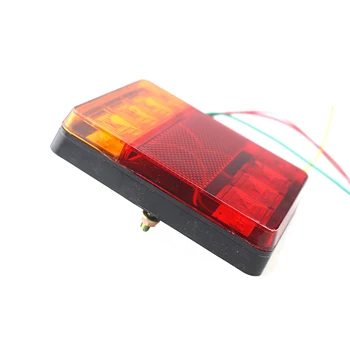 

ABS Plastic Tail lights Accessories 12x2.3 cm Replacement Part Truck HL-I-008 8LED Two-color Tail Brake