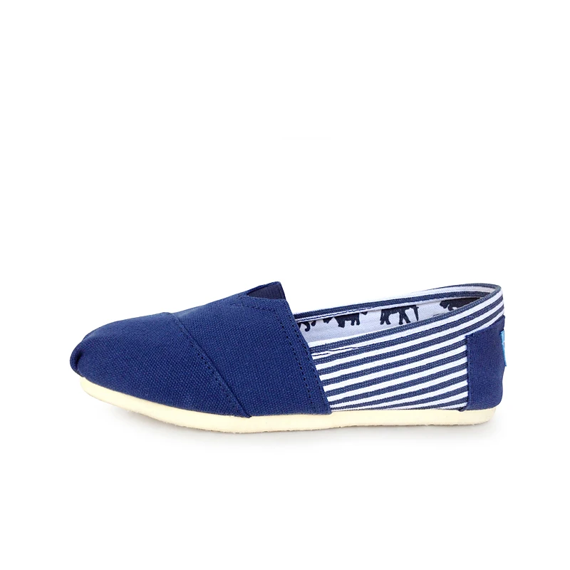 Blue stripes Классические удобные парусиновые Повседневные Дышащие туфли унисекс на плоской подошве; сезон весна-лето; Мужские эспадрильи; большие размеры - Цвет: Blue stripes