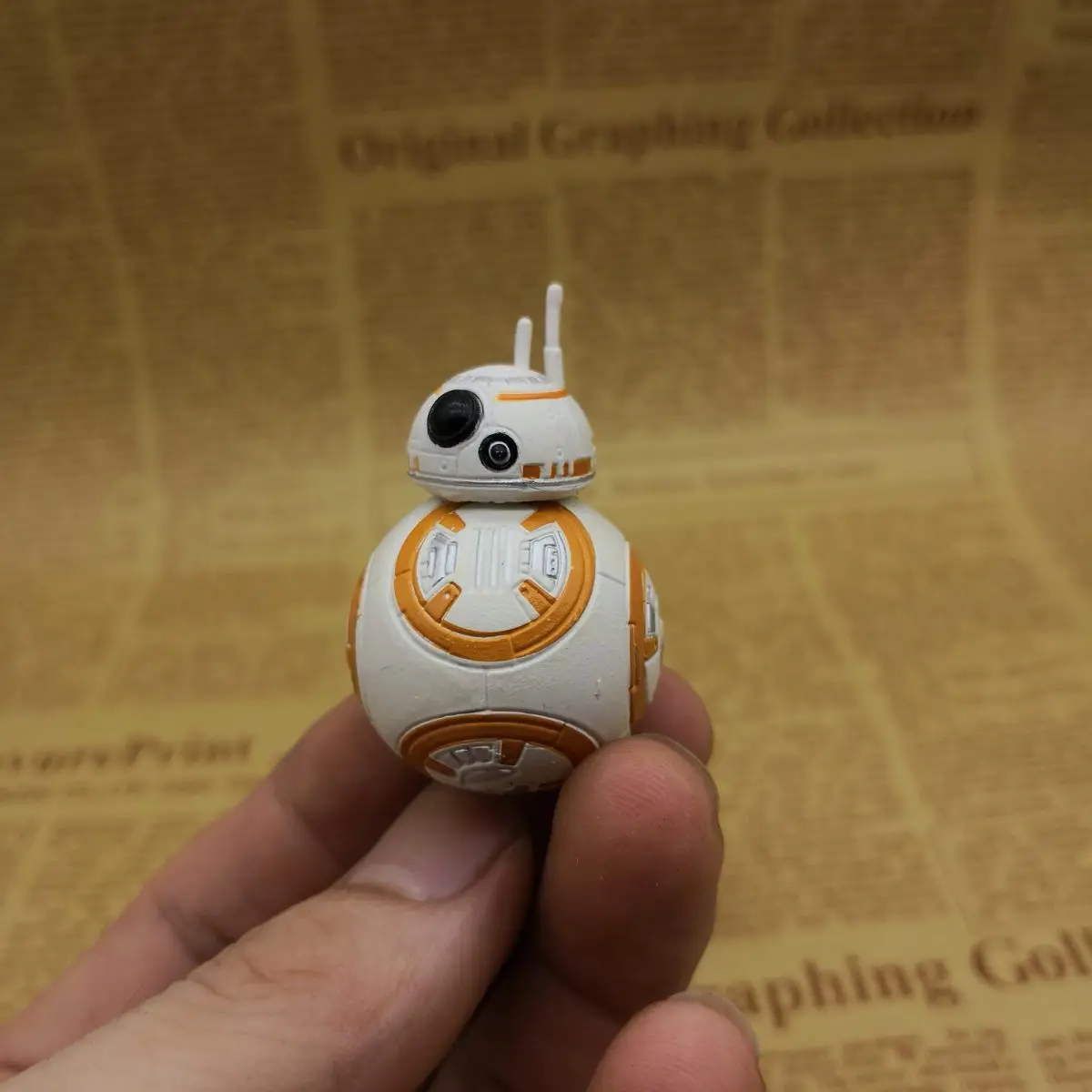 Горячие Звездные войны 4 см The Force Awakens BB8 BB-8 дроид фигурка робота Коллекция Игрушки для Рождественский подарок - Цвет: Золотой