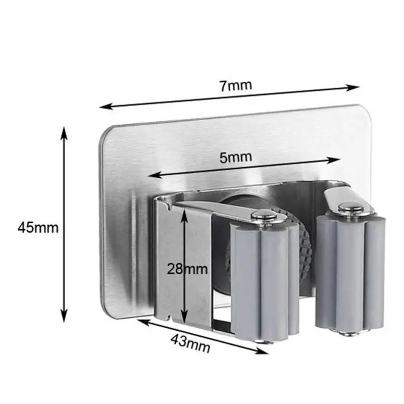 Из нержавеющей стали, для швабр веник держатель настенный метла Органайзер самоклеющиеся Ванная комната Кухня Органайзер стеллаж для выставки товаров