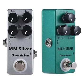 

Mosky 2Pcs Electric Guitar Effect Pedal Full Metal Shell True Bypass - Mm Overdrive & Mini Screamer