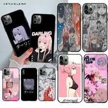 Dois querida na anime franxx caso de telefone para o iphone 12 11 pro max mini xs max 8 7 6s plus x 5S se 2020 xr capa