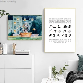 

Friends TV Show Classic Posters and Prints I'll Be There For You Modern Canvas Painting Wall Art Decor Friend Christmas Gift