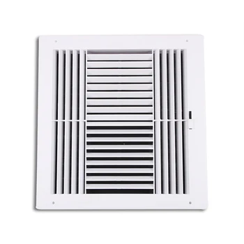 

4-Way W12" x H12" Bright White Finished Plastic Sidewall/Ceiling Register Air Grille Air Vent Ventilation Equipment