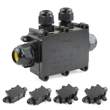 Boîte de jonction électrique étanche IP68, Protection de ligne de connexion de câble de bloc de jonction électrique à 2/3/4/5/6 voies pour accessoires de câblage 