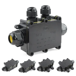 Boîte de jonction électrique étanche IP68, Protection de ligne de connexion de câble de bloc de jonction électrique à 2/3/4/5/6 voies pour accessoires de câblage 