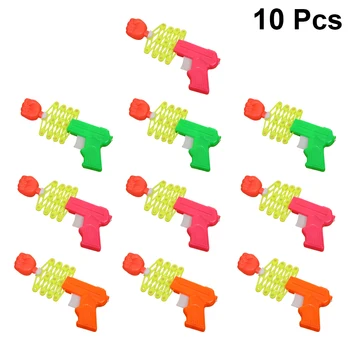

10pcs Fist Shooter Durable Prime Retractable Fist Shooter Trick Toy Gun Spring Toy Gun for Kid Children April Fool Day Party A35