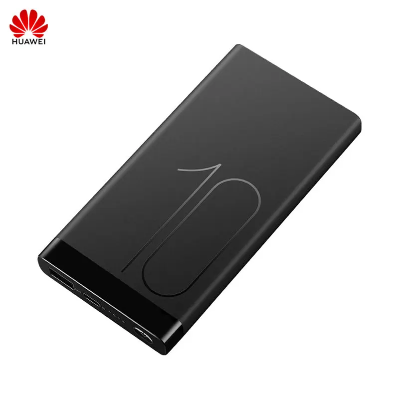 Huawei 10000 мАч банк питания QuickCharge Макс 18 Вт Двусторонняя Быстрая зарядка портативный внешний аккумулятор для iPhone samsung huawei - Цвет: Черный