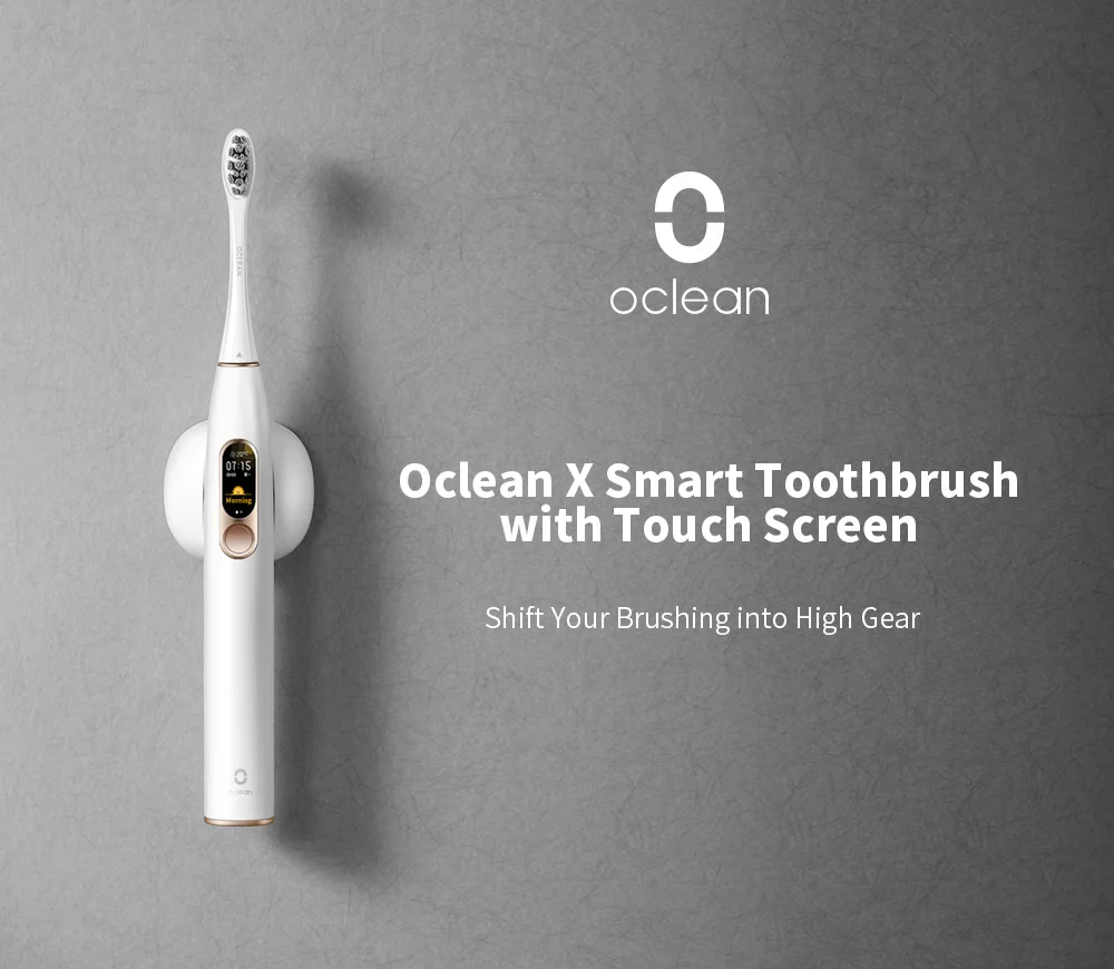 Глобальная версия Oclean X sonic электрическая зубная щетка с 3 головками Водонепроницаемая ультра звуковая Быстрая зарядка цветной экран зубная щетка