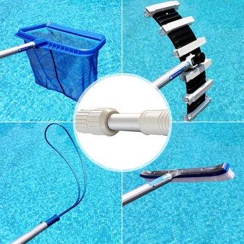 

Aluminum Alloy Telescopic Rod Retractable Handle Swimming Pool Cleaning Tool Stick Extending Magnet Handheld Tool