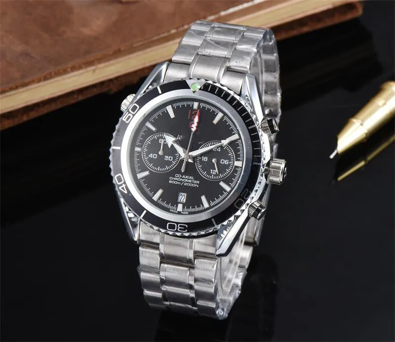 

5-pin Stopwatch Black Casual Men's Round Watch Wrist Watch Mens 2019 Top Brand Luxury Quartz Watch Montre Homme 007 Fashion Gift