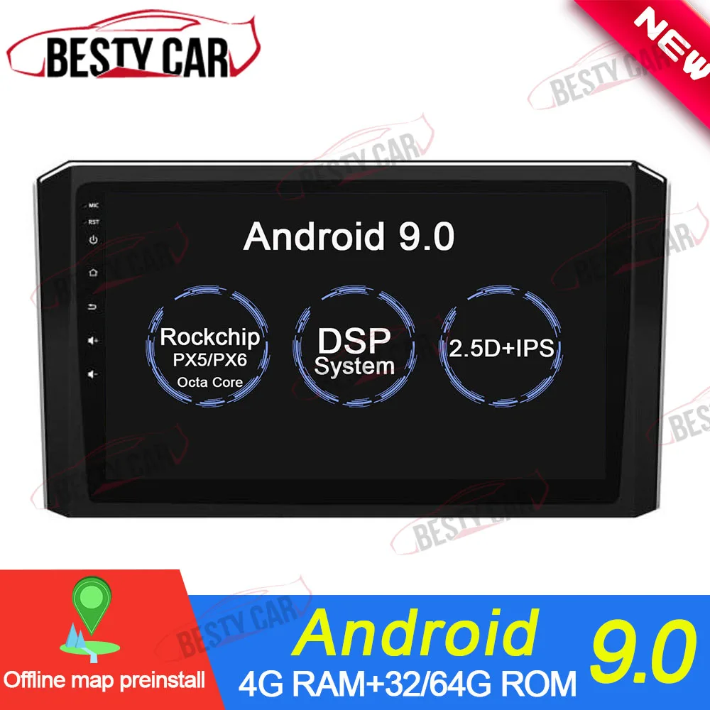 10," Android 9,0 Автомобильный мультимедийный плеер Радио Стерео gps навигация для Toyota Corolla-головное устройство wifi Bluetooth DSP 2.5D