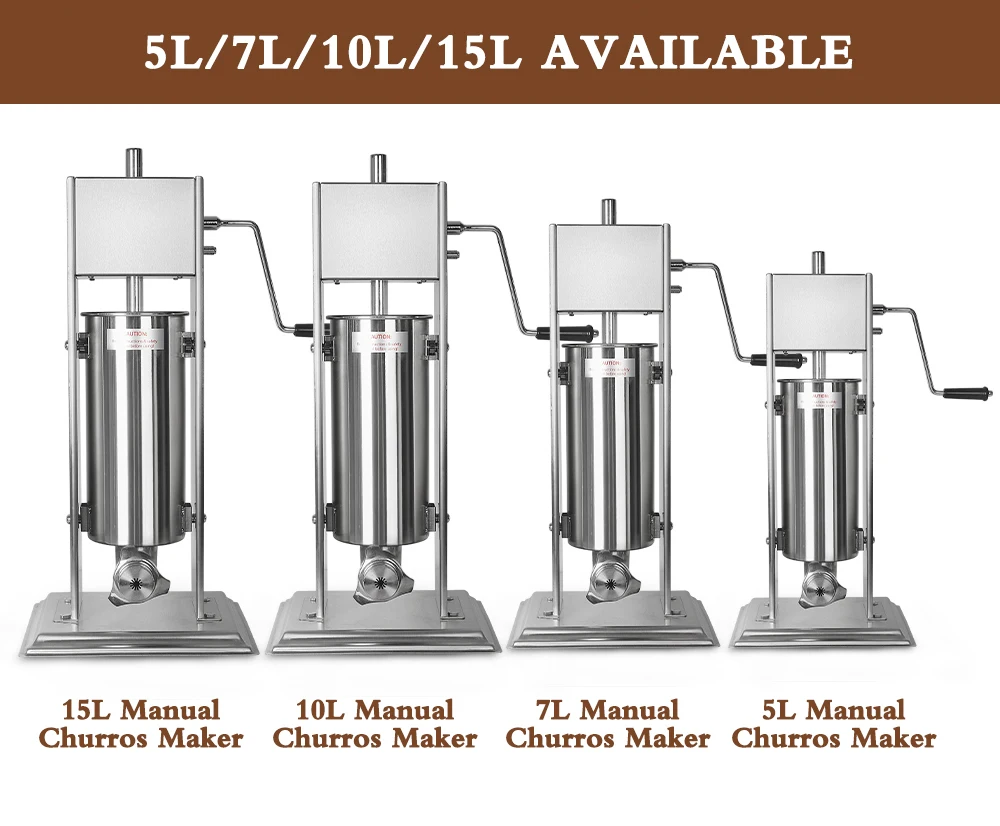 ITOP 5L/7L/10L/15L испанский чуррера Чуррос Машина из нержавеющей стали с 4 стилями сопла кухонный комбайн жареное тесто закуски