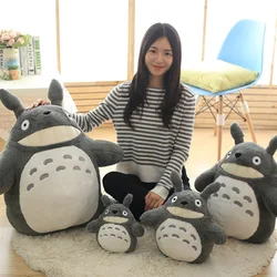 Peluches de Totoro de 30 70cm para niños, muñecos de peluche de Totoro, suave, Kawaii, personaje de dibujos animados, con hoja de loto o dientes, regalos