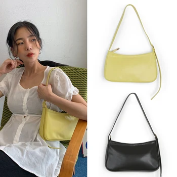 

2020 Summer New Simple Armpit PU Hand Bag French Bag Shoulder Bag Ladies Hand Bags Women Messenger Bags