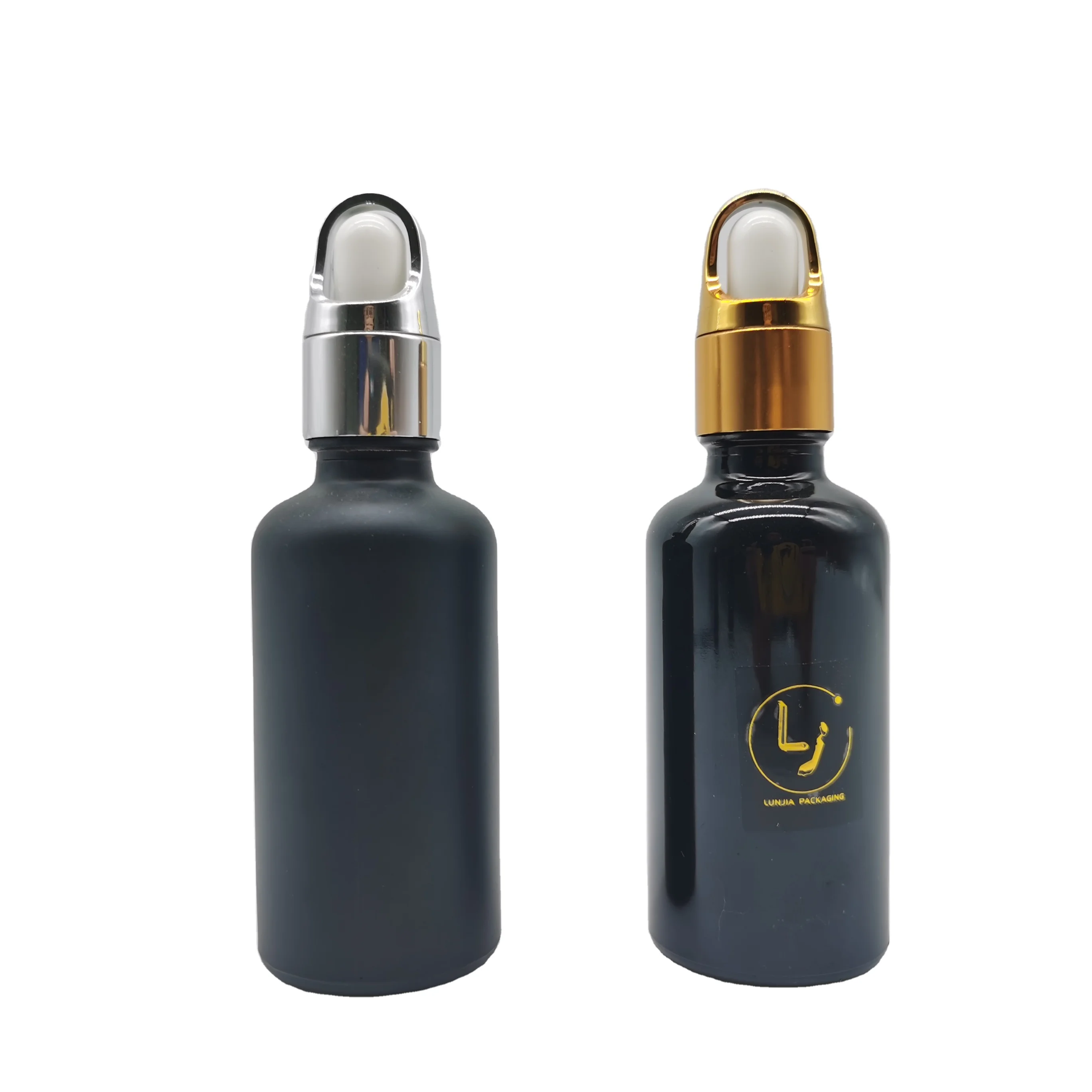 Wholesale 5ml-100ml Hot Selling 18/410 Gold Double Wall Aluminum Gold With Serum Dropper Bamboo Cap