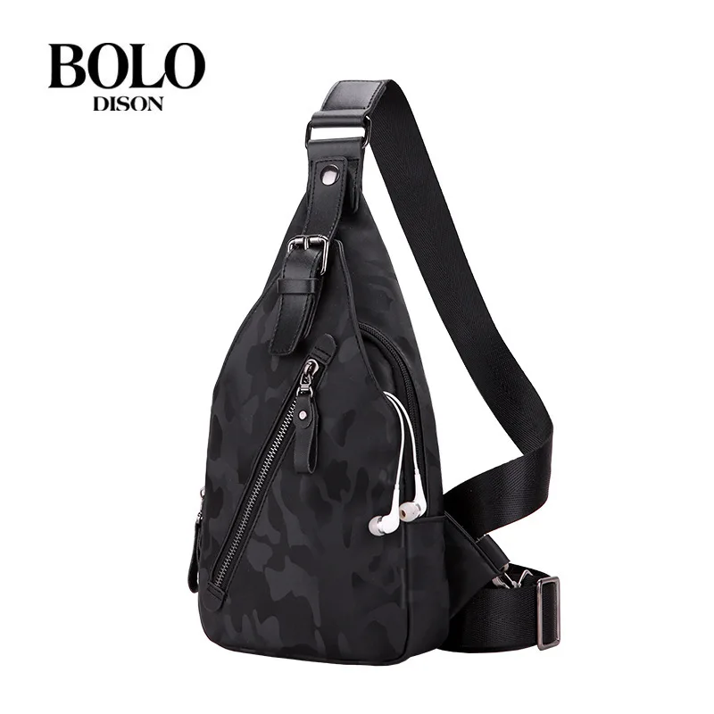 

Micro for Camouflage Waterproof Men Casual Shoulder Bag Korean-style Men's Bag Chest Shoulder Bag Fashion Backpack Leather Sport
