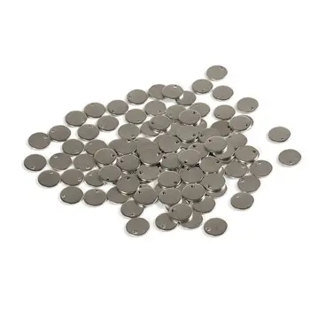 

100Pc Stainless Steel Sliver Round Dog Tag Stamping Blank Pendant Jewelry Making