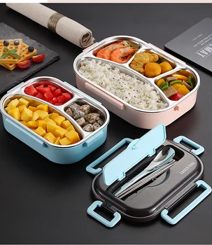 

Portable 304 Stainless Steel Lunch Box 2020 New Hot Japanese Style Compartment Bento Box Kitchen Leakproof Food Container
