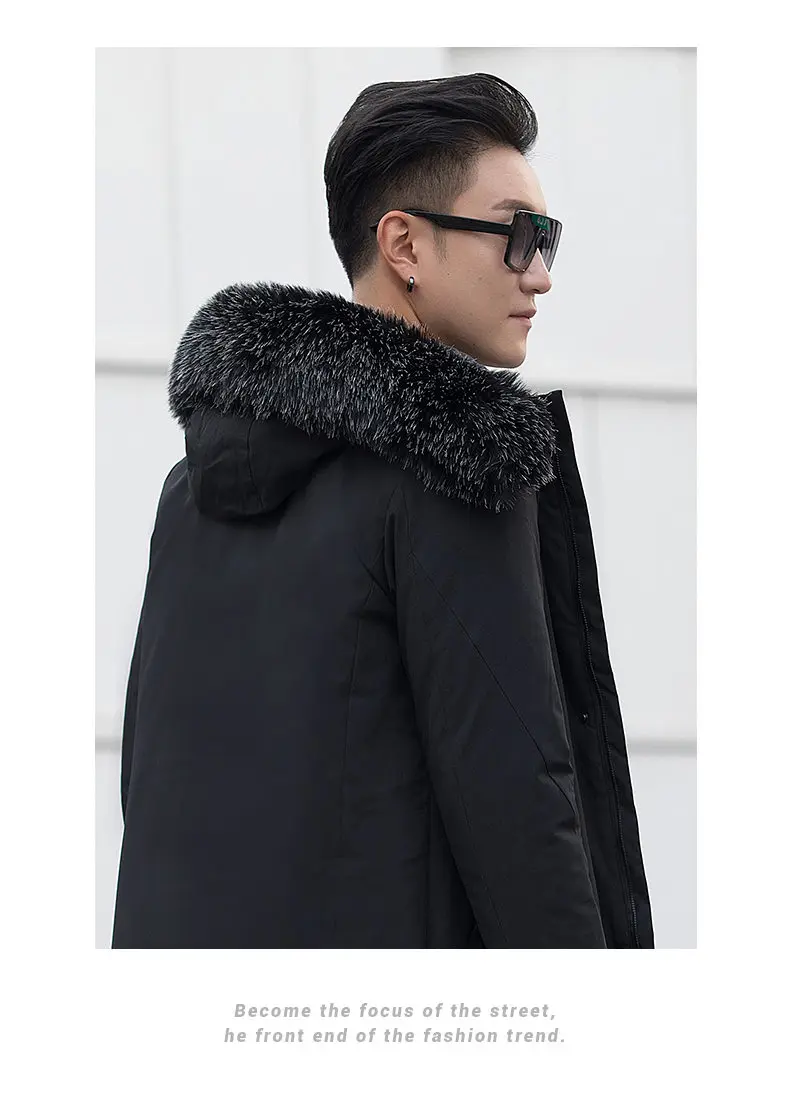 Winter Warm Long Jackets Coat Men Hooded Male Coats Jacket Parka Slim Fitted Cotton Padded Outerwears Clothing 2019 Black Friday 10