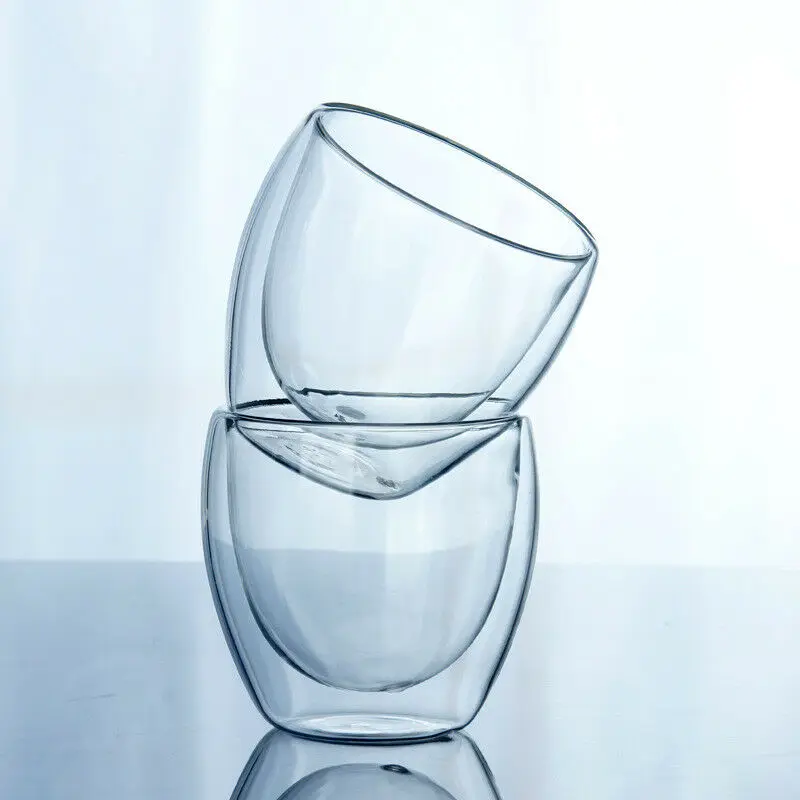 Горячая 150-450 мл стеклянная кофейная кружка прозрачная двойная лента настенный Термоизолированный чайный стаканчик Питьевая прозрачная стеклянная бутылка