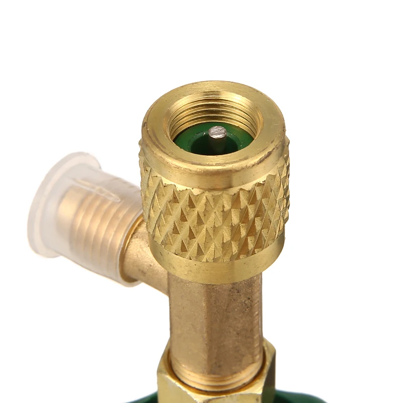 For R12 R22 Gas Refrigerant 1pc Dispensing Valve Bottle Opener Durable Refrigerant Bottle Can Tap 1/4 SAE Thread Adapter Mayitr