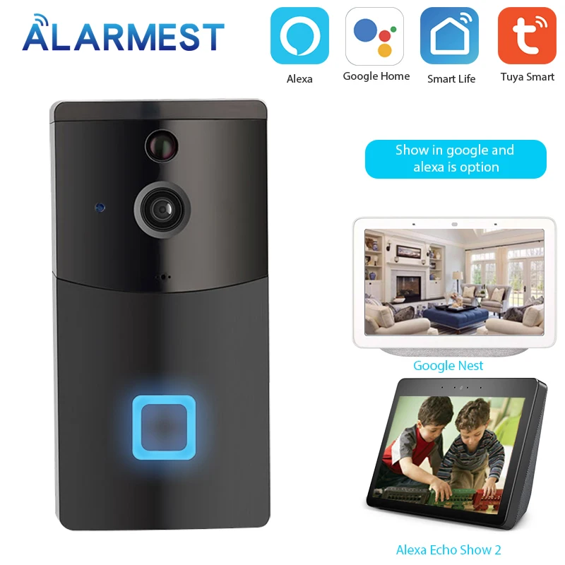 

ALARMEST 1080P Tuya Smart Wifi Doorbell Camera Ring Door Bell App Intercom Motion Detector Night Vision Security Powered by Tuya