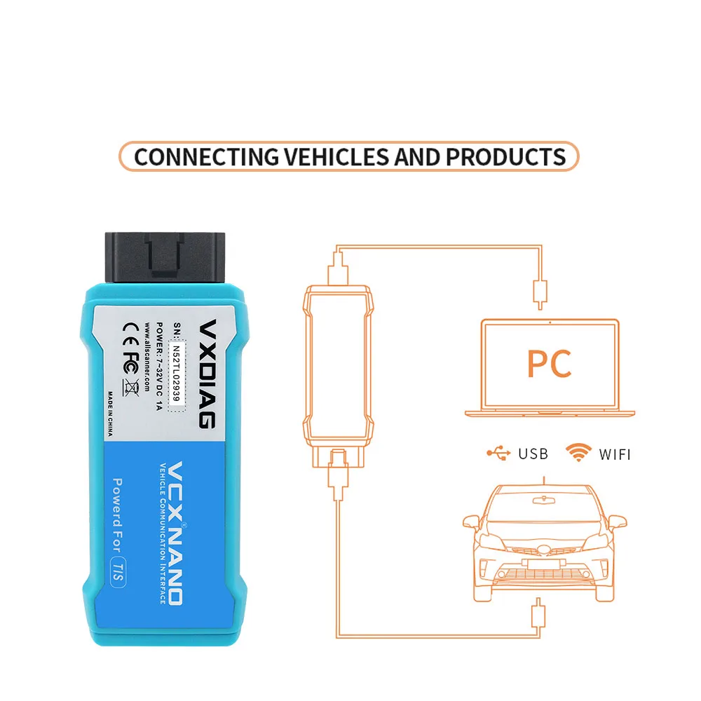 VXDIAG NANO диагностический инструмент для программного обеспечения Toyota TIS V14 Techstream Wi-Fi диагностический сканер для Lexus Поддержка год до