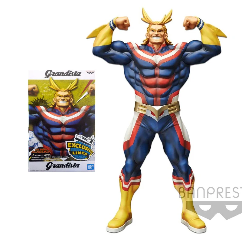 Bandai My Hero Academia Anime Figure Banpresto Grandista All Might Genuine Model Figurine Action Toy Figure Toys for Boys